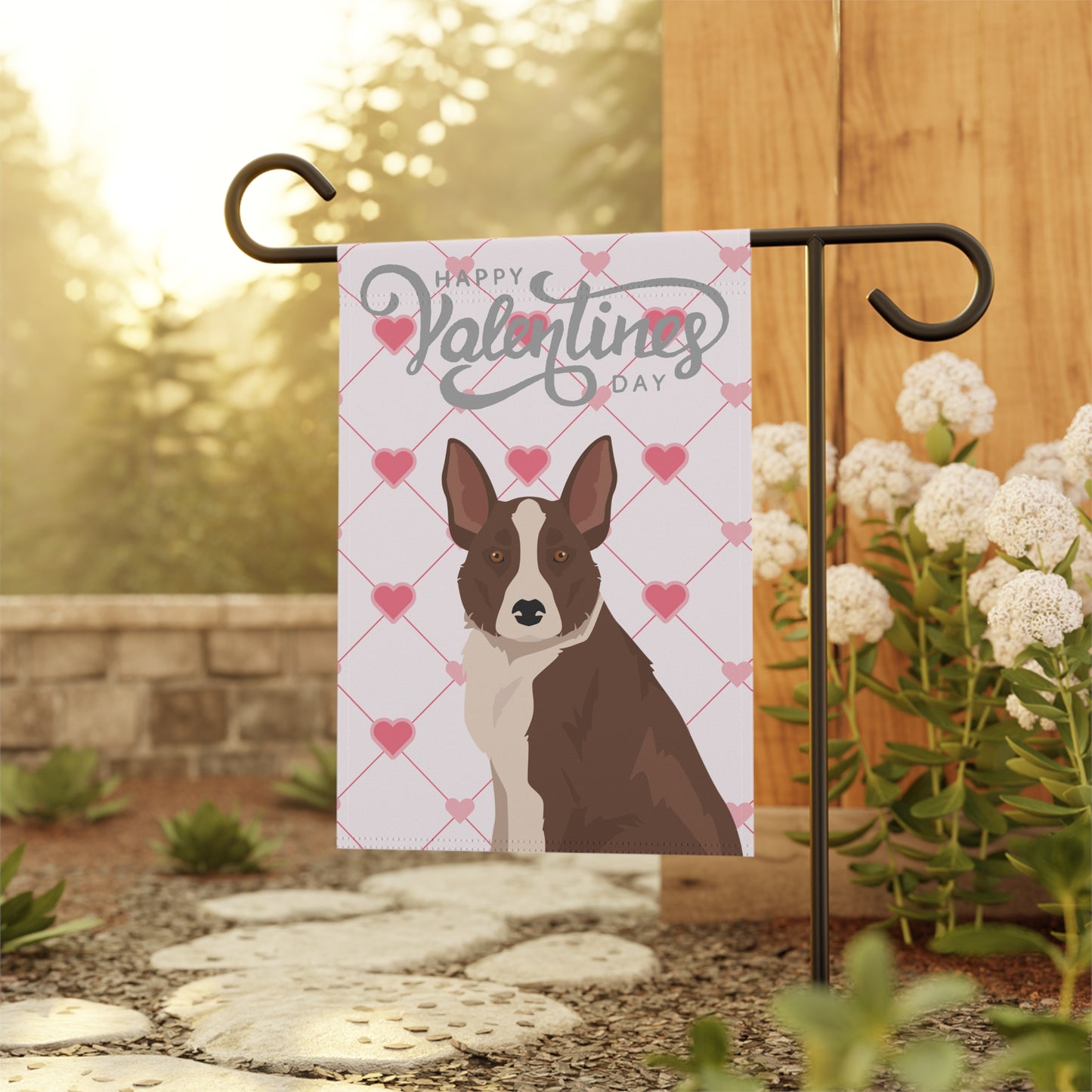 McNab Dog Valentines Day Garden Flag