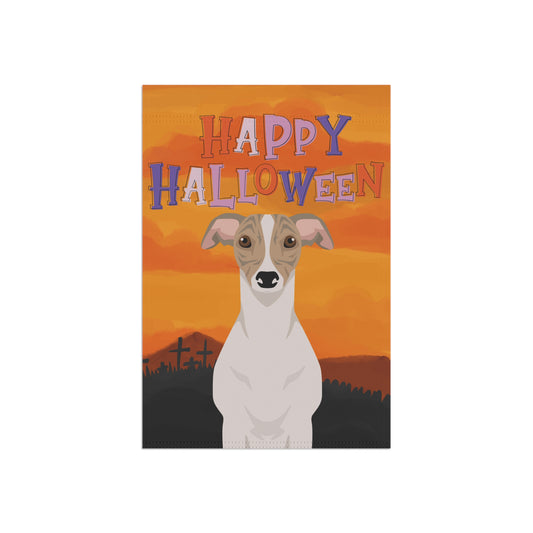Whippet Dog Halloween Garden Flag
