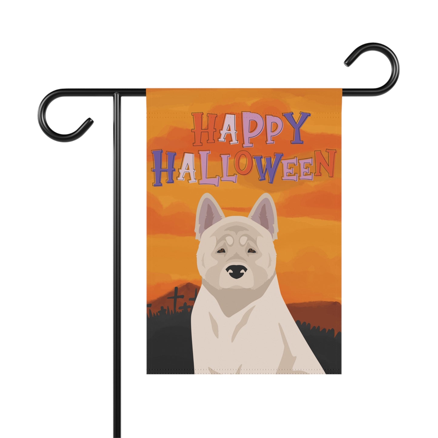 American Akita Dog Halloween Garden Flag