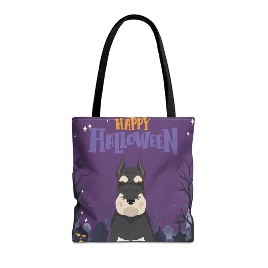 Schnauzer Dog Happy Halloween Tote Bag 16x16