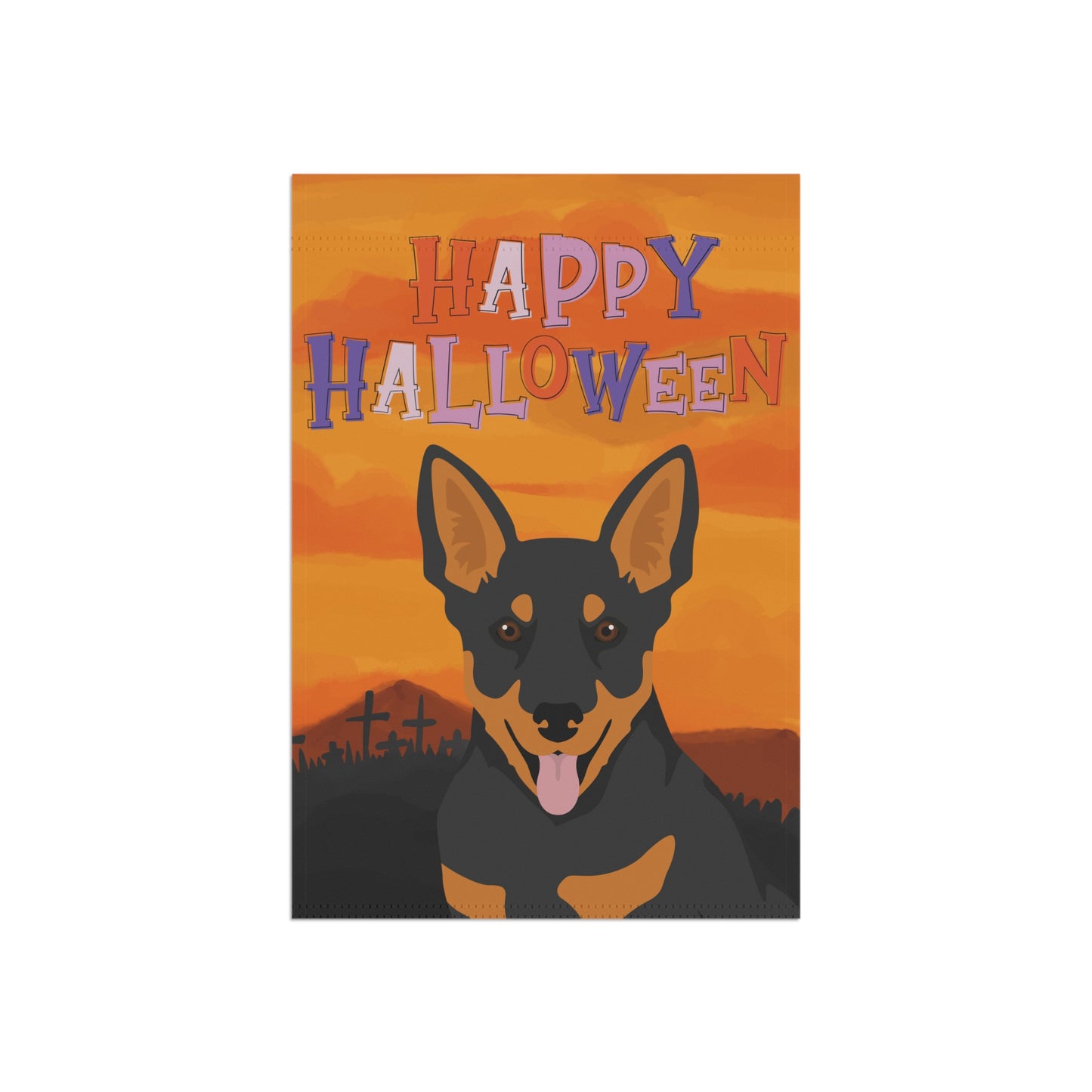 Lancashire Heeler Dog Halloween Garden Flag