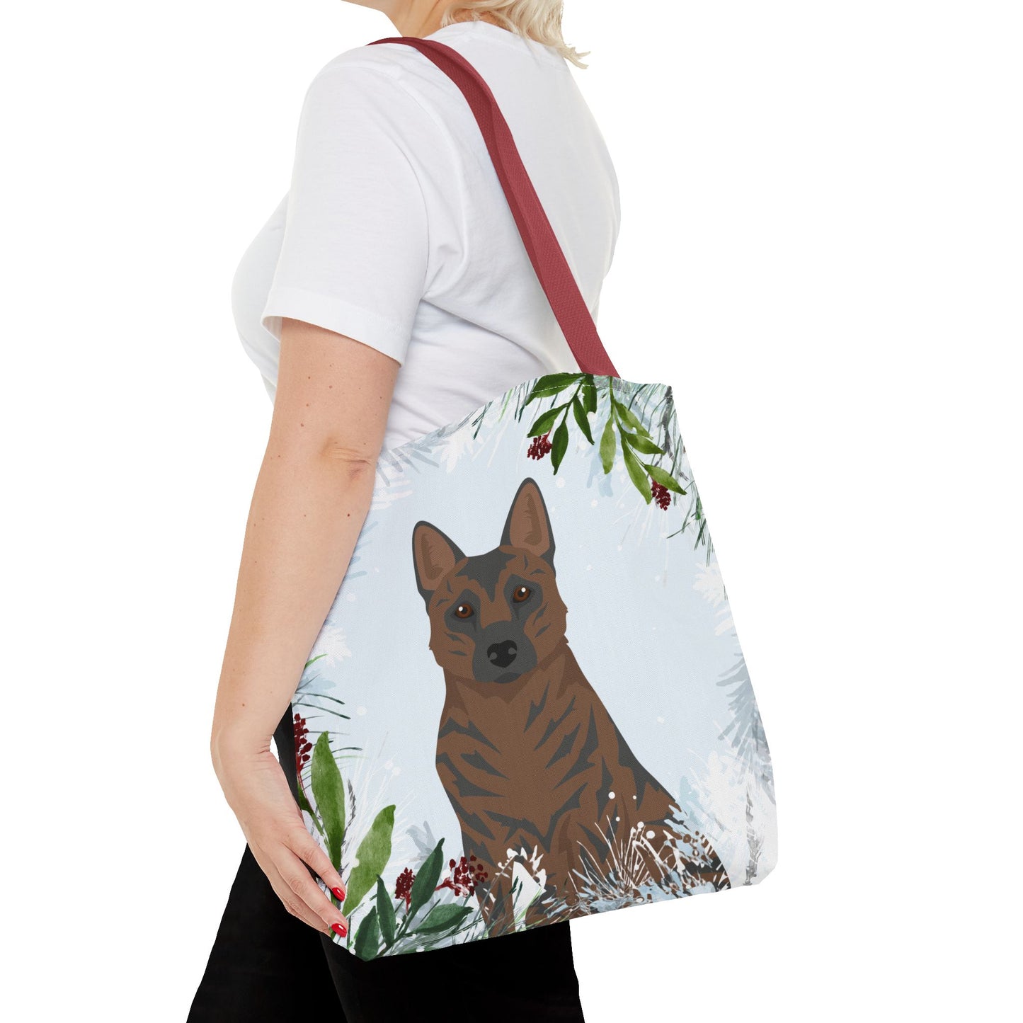 Kai Ken Dog Christmas Holiday Tote Bag 16x16