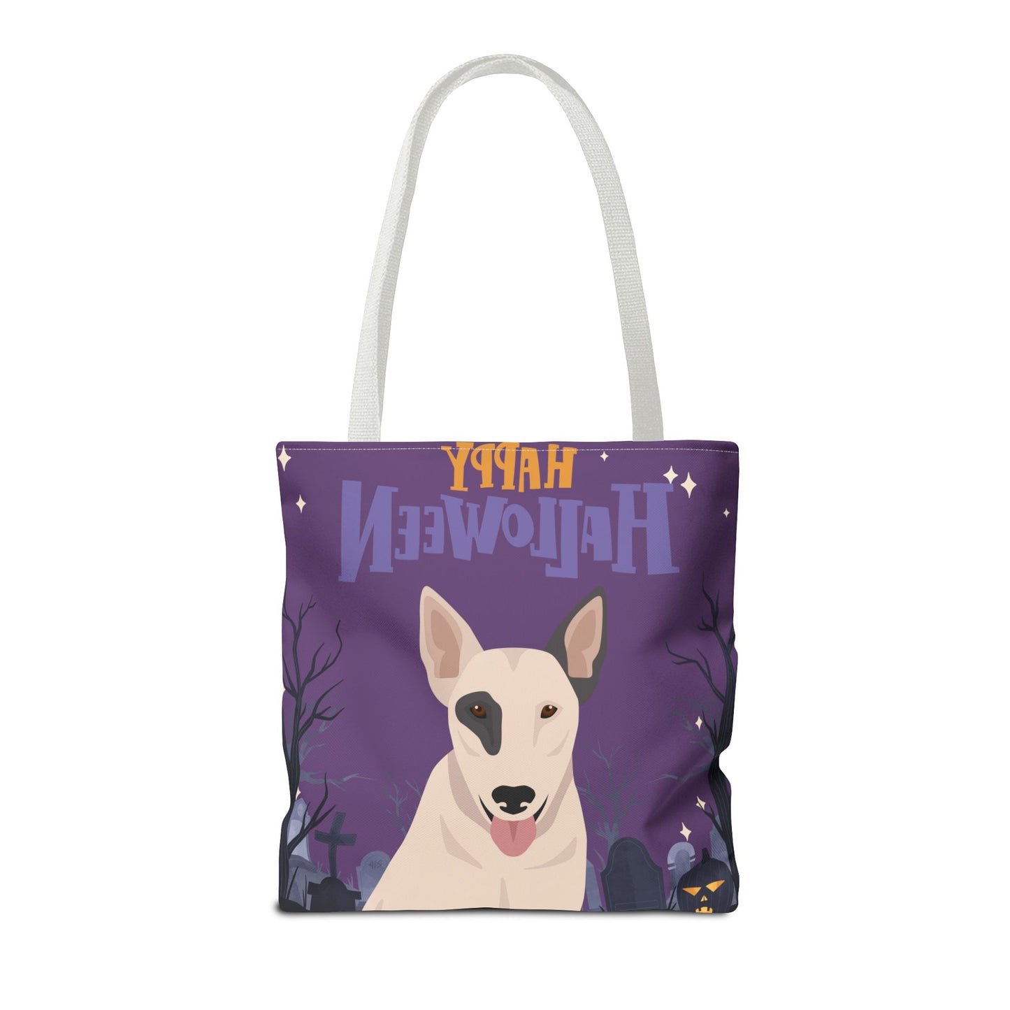 Bull Terrier Dog Happy Halloween Tote Bag 16x16
