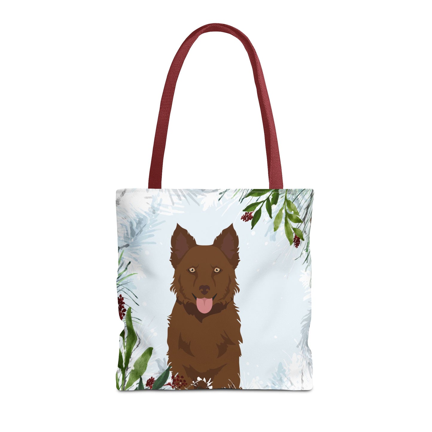 Mudi Dog Christmas Holiday Tote Bag 16x16