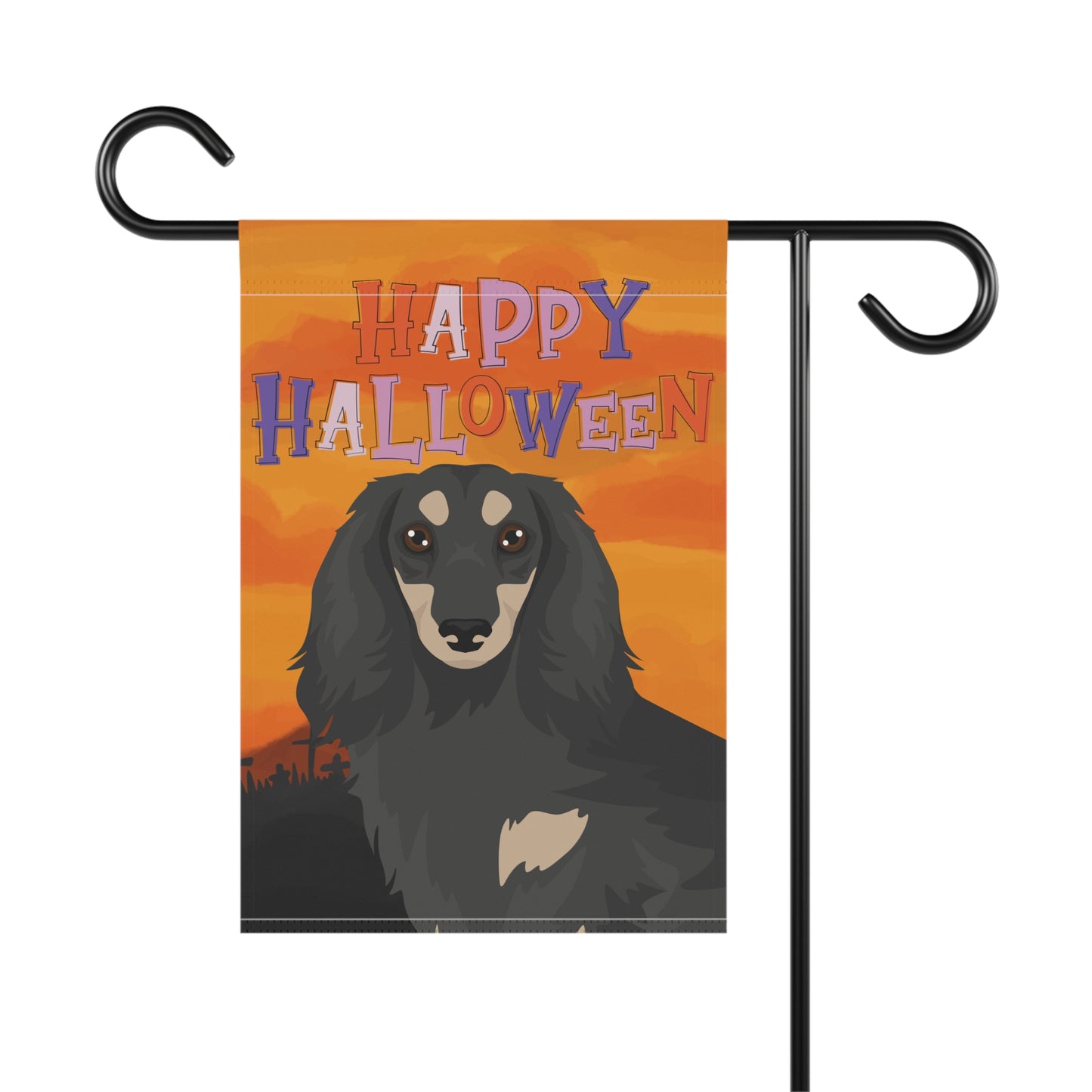 Dachshund Dog Halloween Garden Flag