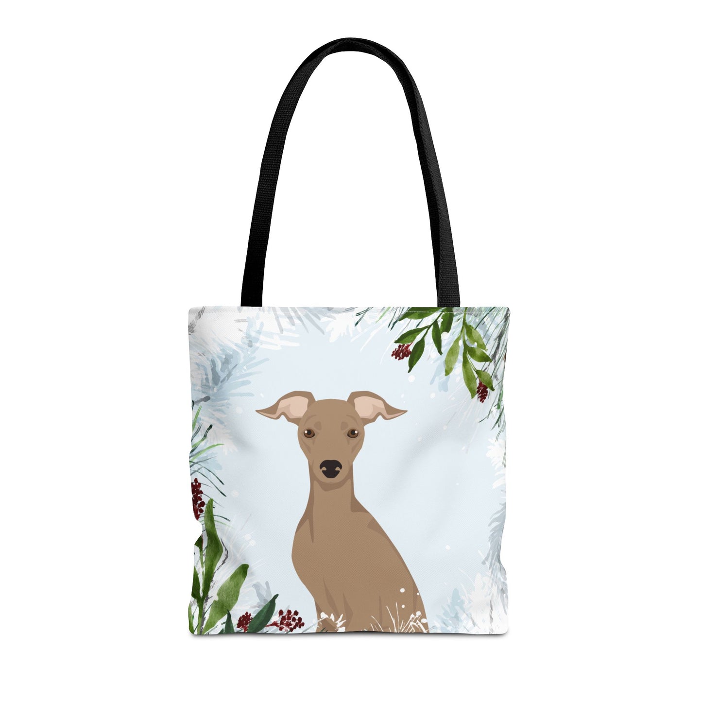 Italian Greyhound Dog Christmas Holiday Tote Bag 16x16