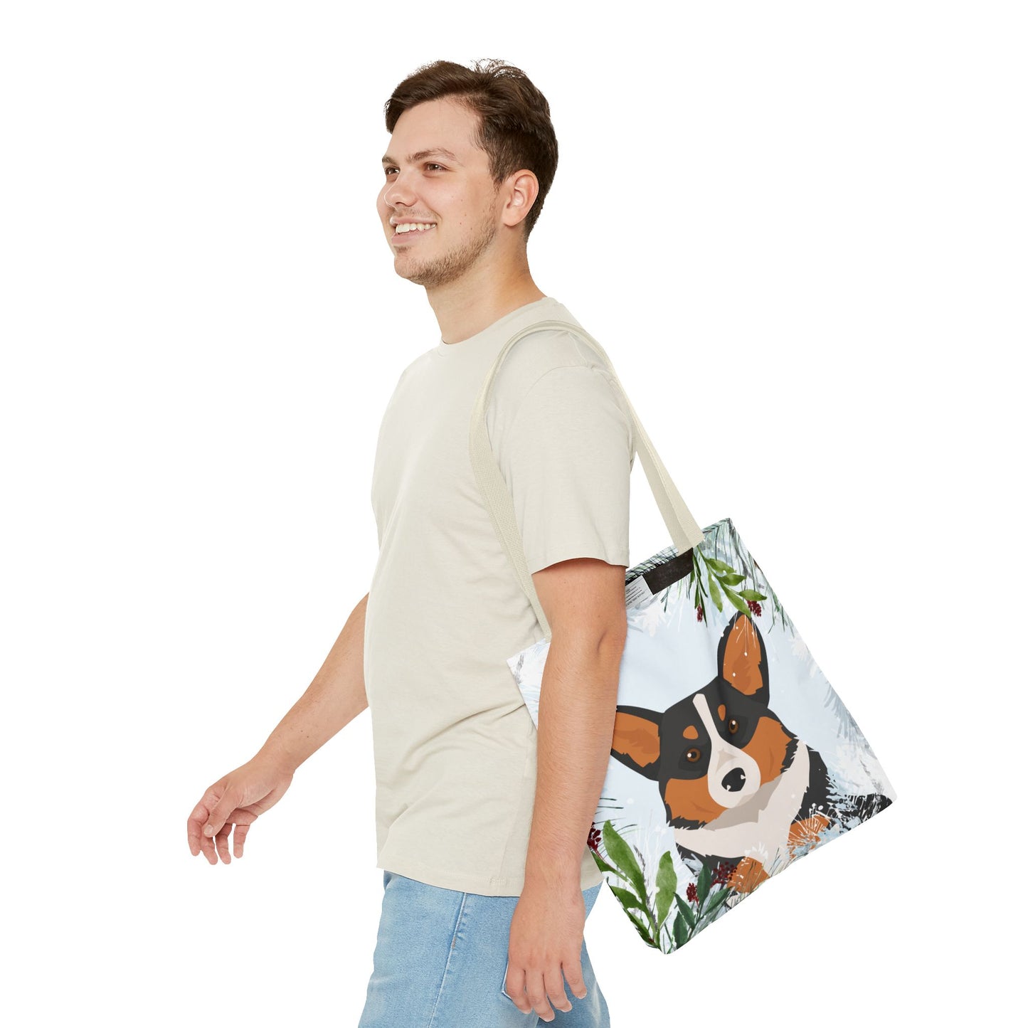 Pembroke Welsh Corgi Dog Christmas Holiday Tote Bag 16x16