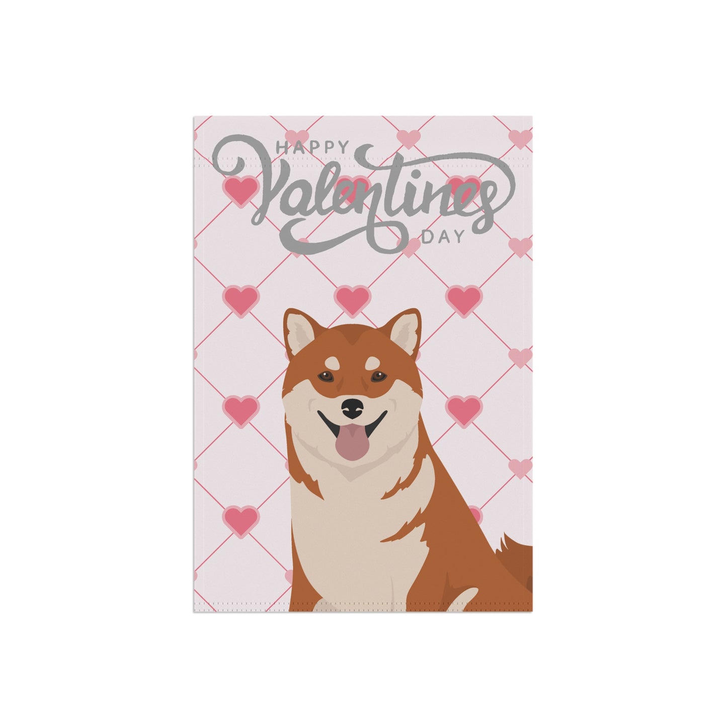 Shiba Inu Dog Valentines Day Garden Flag