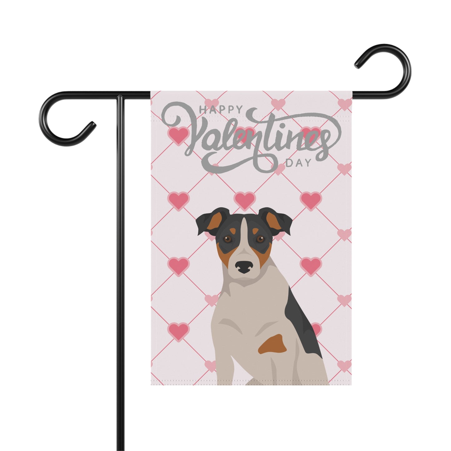 Parson Russell Terrier Dog Valentines Day Garden Flag