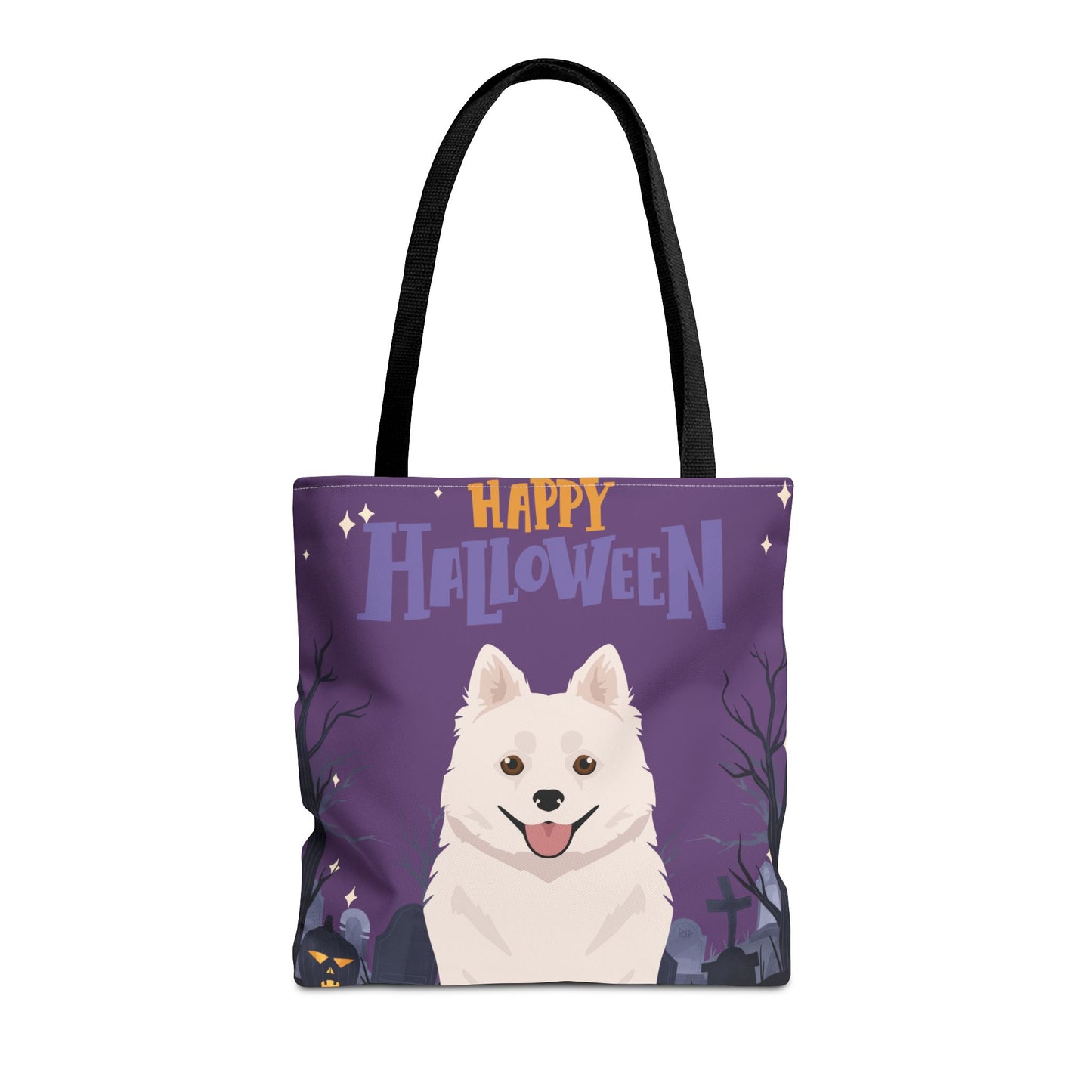 American Eskimo Dog Dog Happy Halloween Tote Bag 16x16