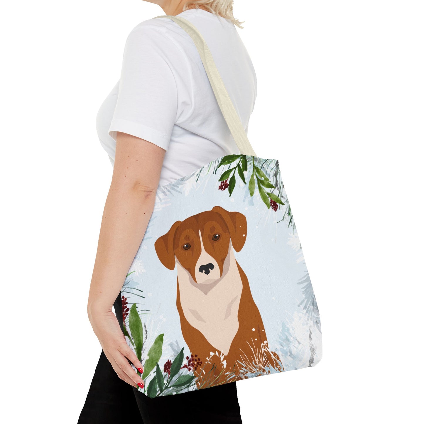 Austrian Pinscher Dog Christmas Holiday Tote Bag 16x16
