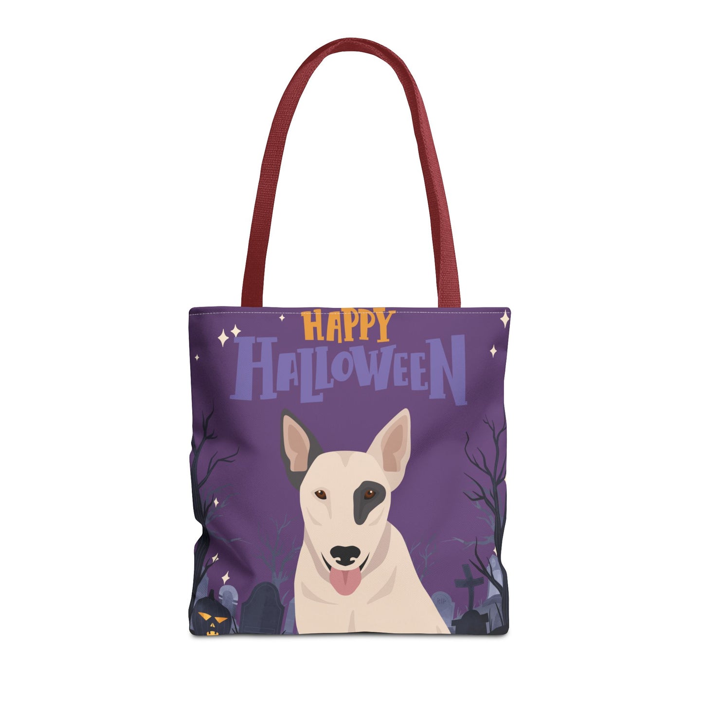 Bull Terrier Dog Happy Halloween Tote Bag 16x16