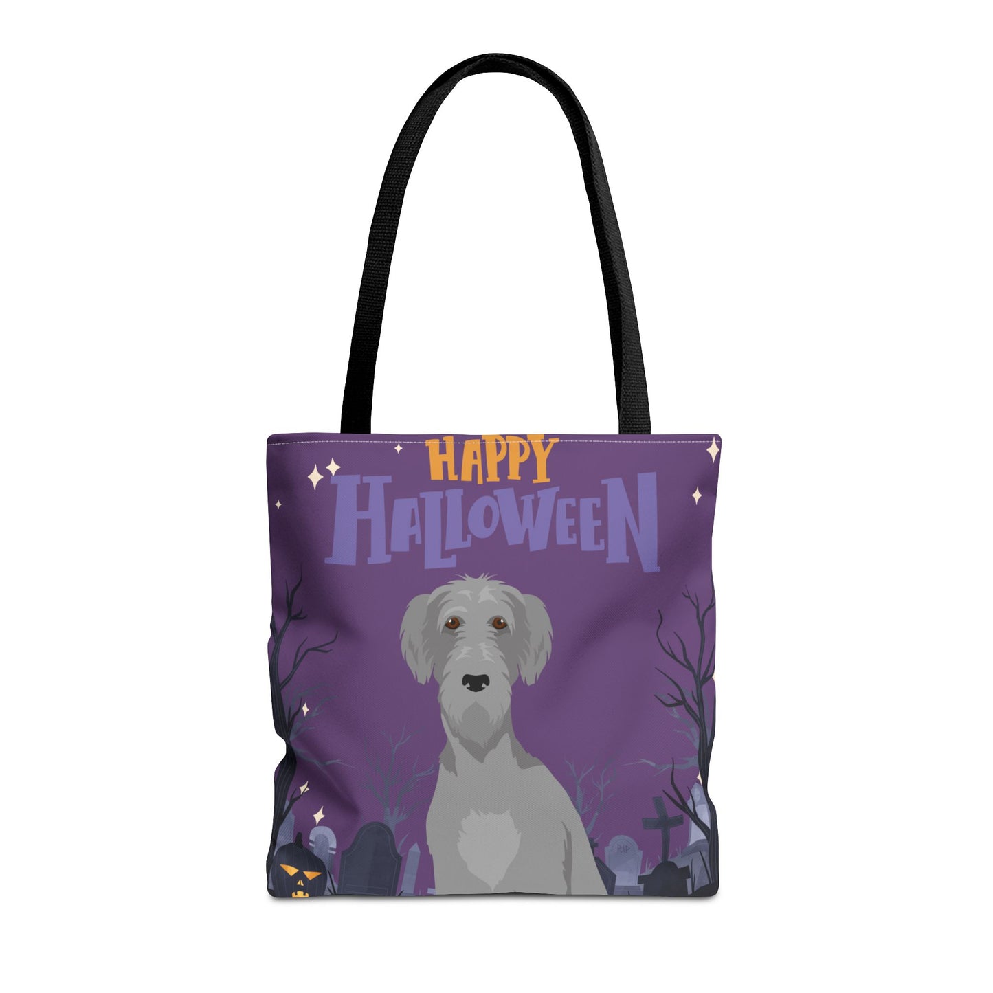 Scottish Deerhound Dog Happy Halloween Tote Bag 16x16
