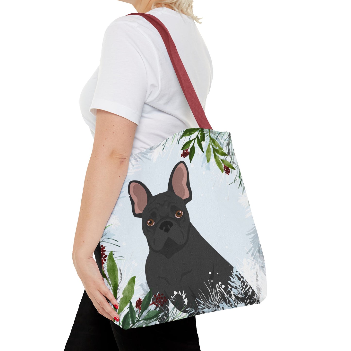 French Bulldog Dog Christmas Holiday Tote Bag 16x16