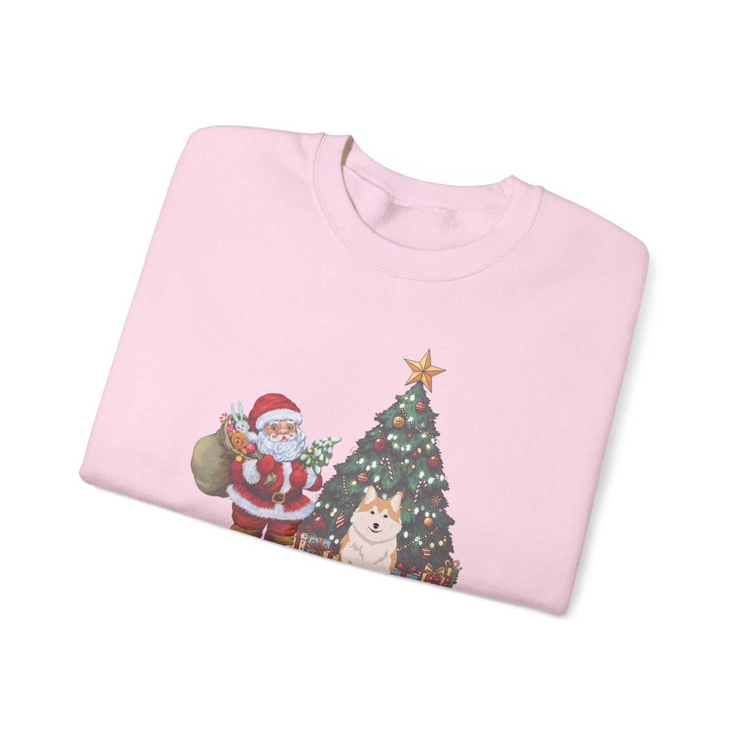 Icelandic Sheepdog Dog Santa's Little Helper Unisex Heavy Blend Crewneck Sweatshirt