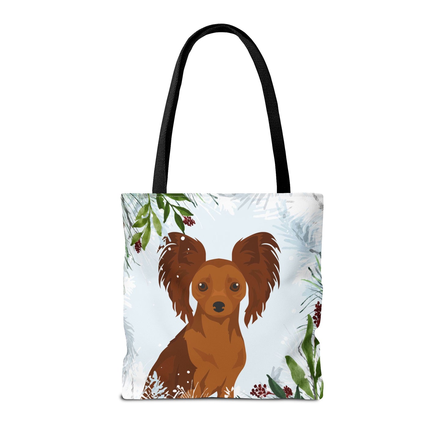 Russian Toy Terrier Dog Christmas Holiday Tote Bag 16x16