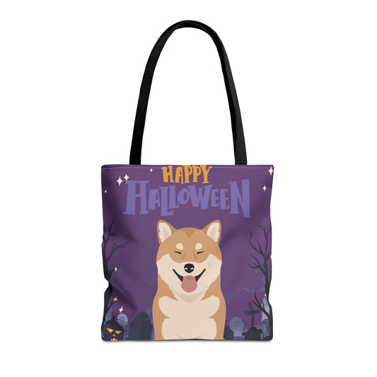 Shiba Inu Dog Happy Halloween Tote Bag 16x16