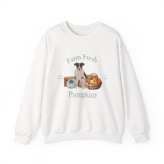 Parson Russell Terrier Dog Fall Farm Fresh Unisex Heavy Blend Crewneck Sweatshirt