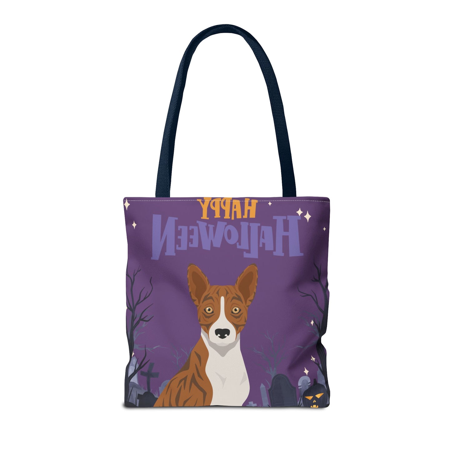 Basenji Dog Happy Halloween Tote Bag 16x16