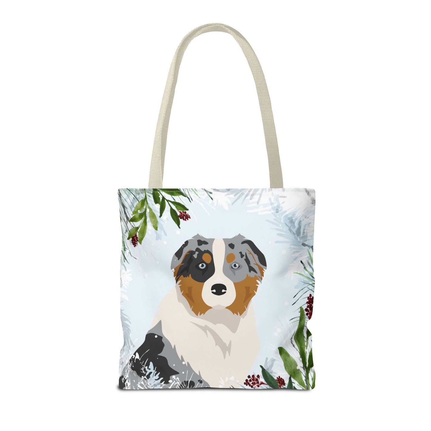 Australian Shepherd Dog Christmas Holiday Tote Bag 16x16