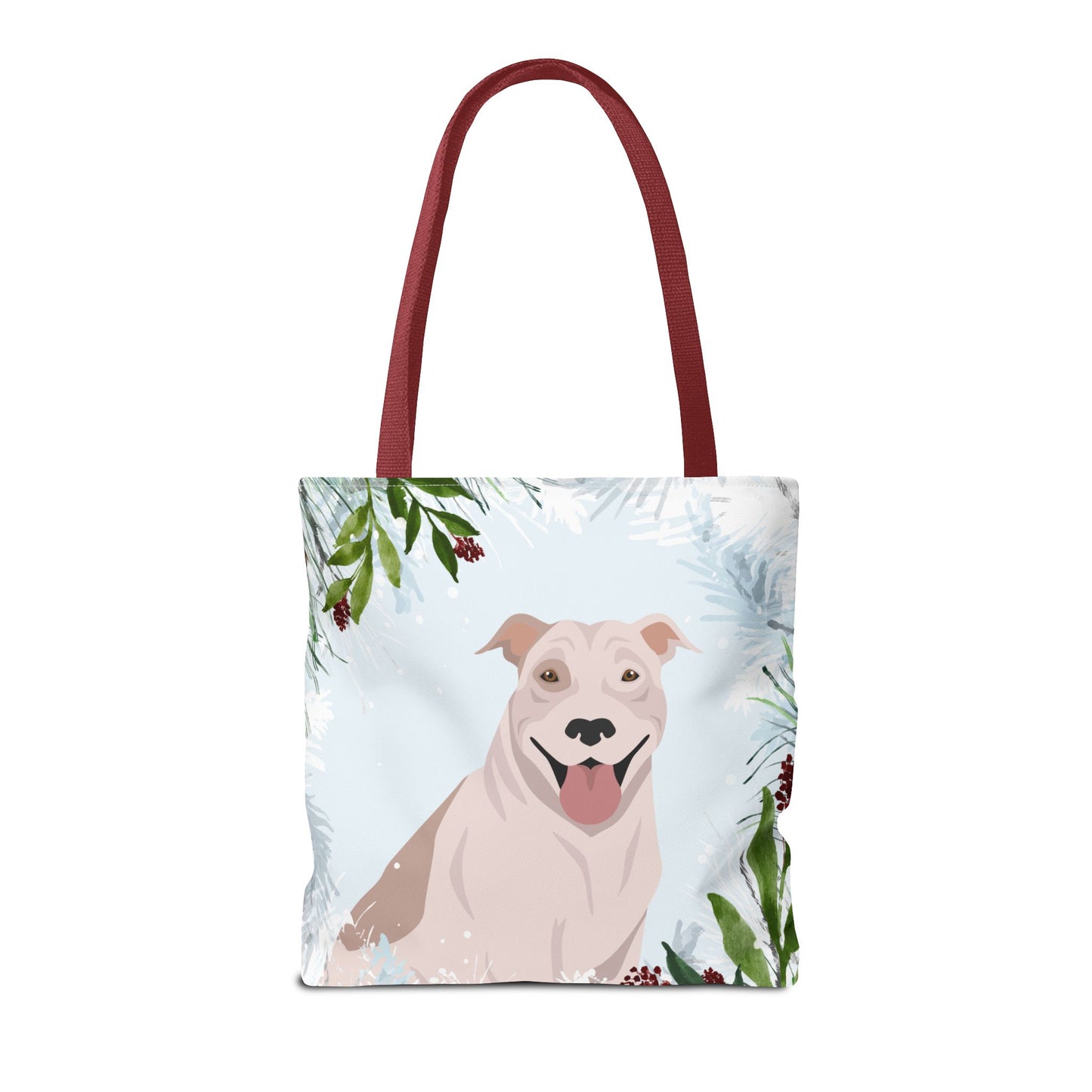Pit Bull Dog Christmas Holiday Tote Bag 16x16