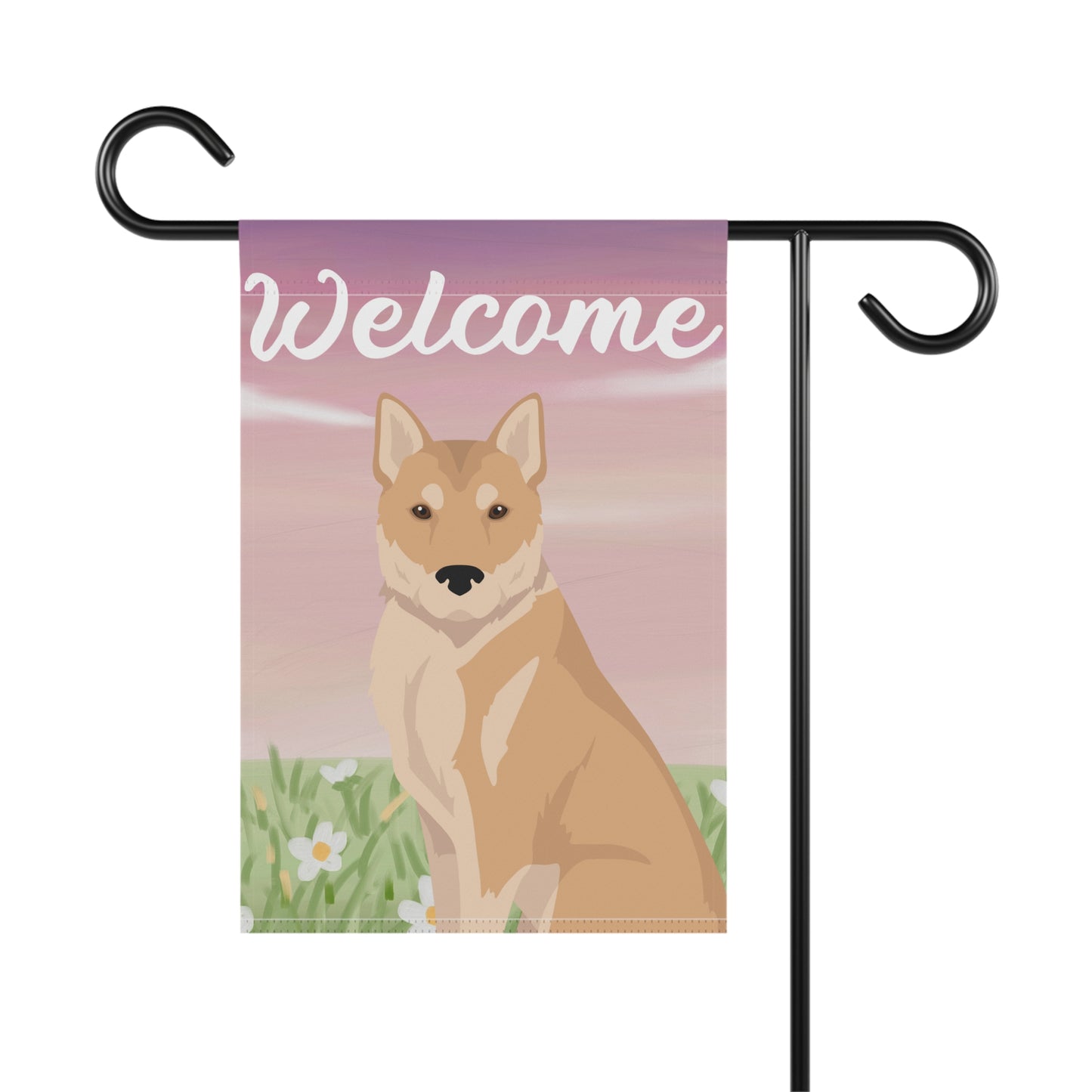 Korean Jindo Dog Welcome Garden Flag