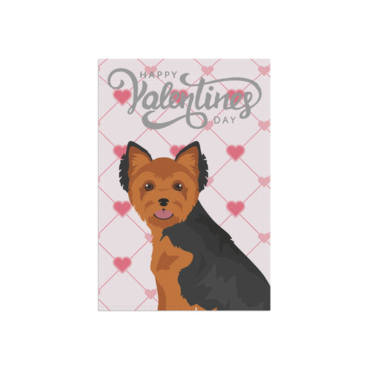 Yorkshire Terrier Dog Valentines Day Garden Flag