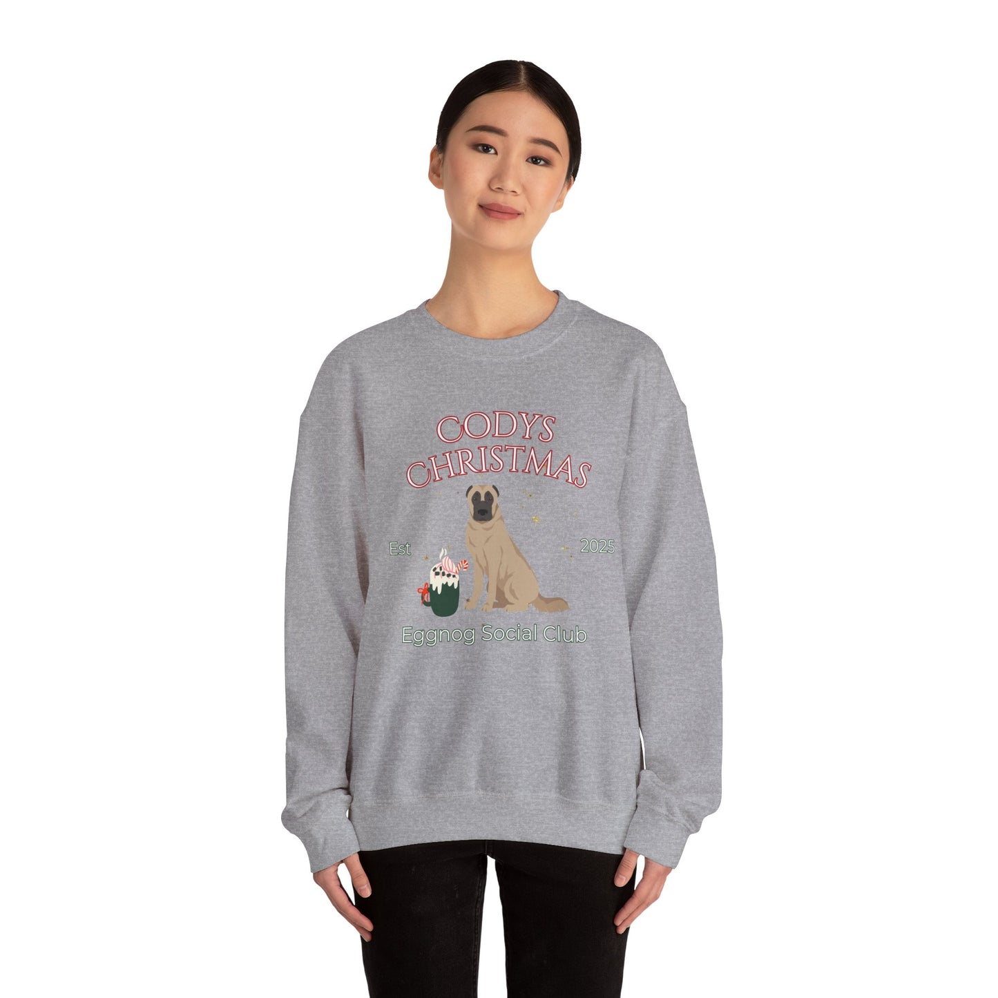 Kangal Dog Christmas Social Club Unisex Heavy Blend Crewneck Sweatshirt Custom Name