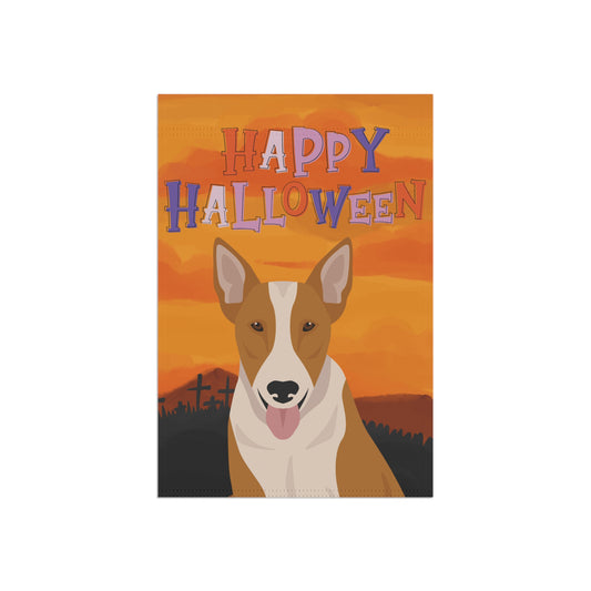 Bull Terrier Dog Halloween Garden Flag
