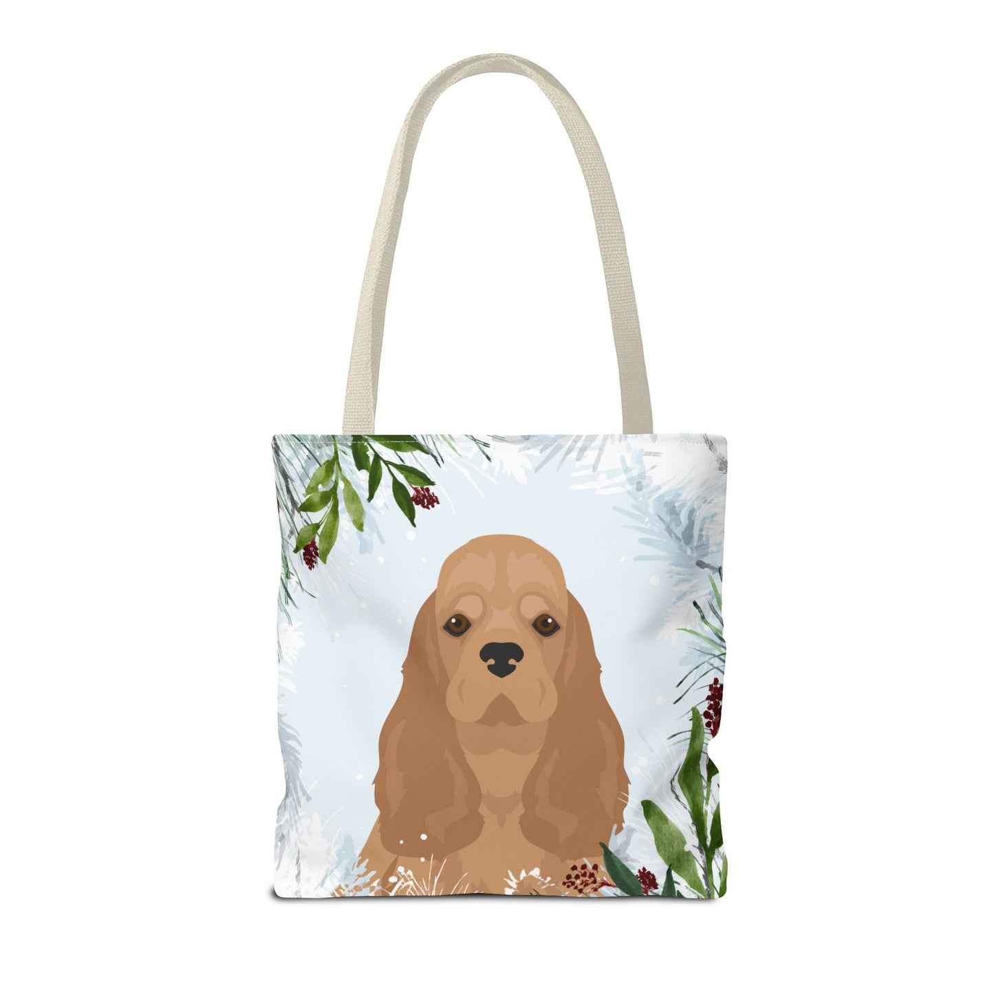 Cocker Spaniel Dog Christmas Holiday Tote Bag 16x16