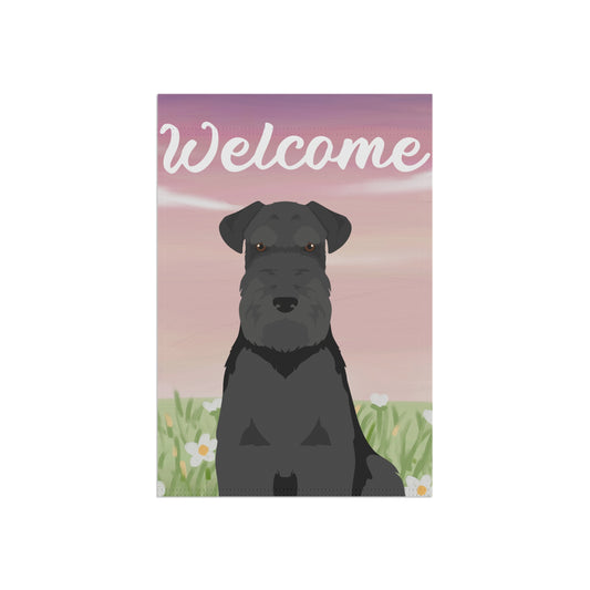 Schnauzer Dog Welcome Garden Flag