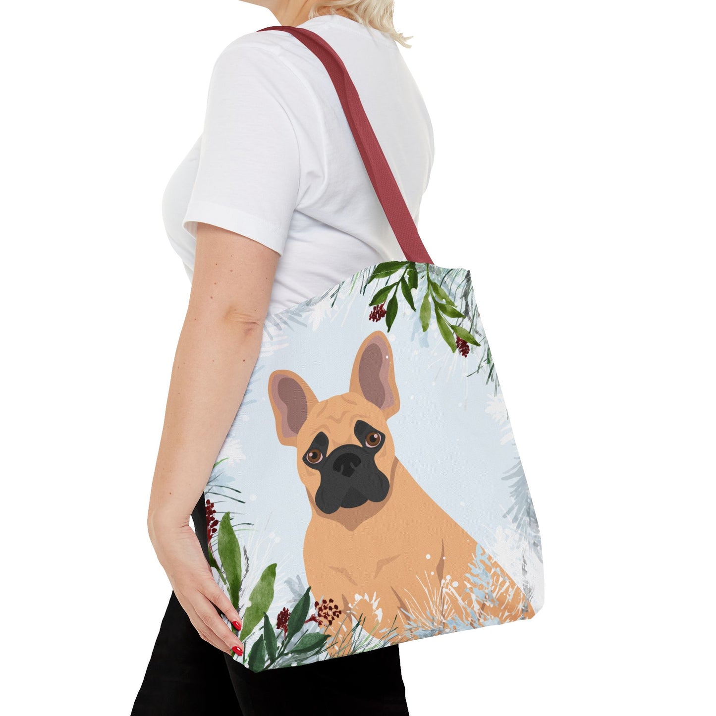 French Bulldog Dog Christmas Holiday Tote Bag 16x16
