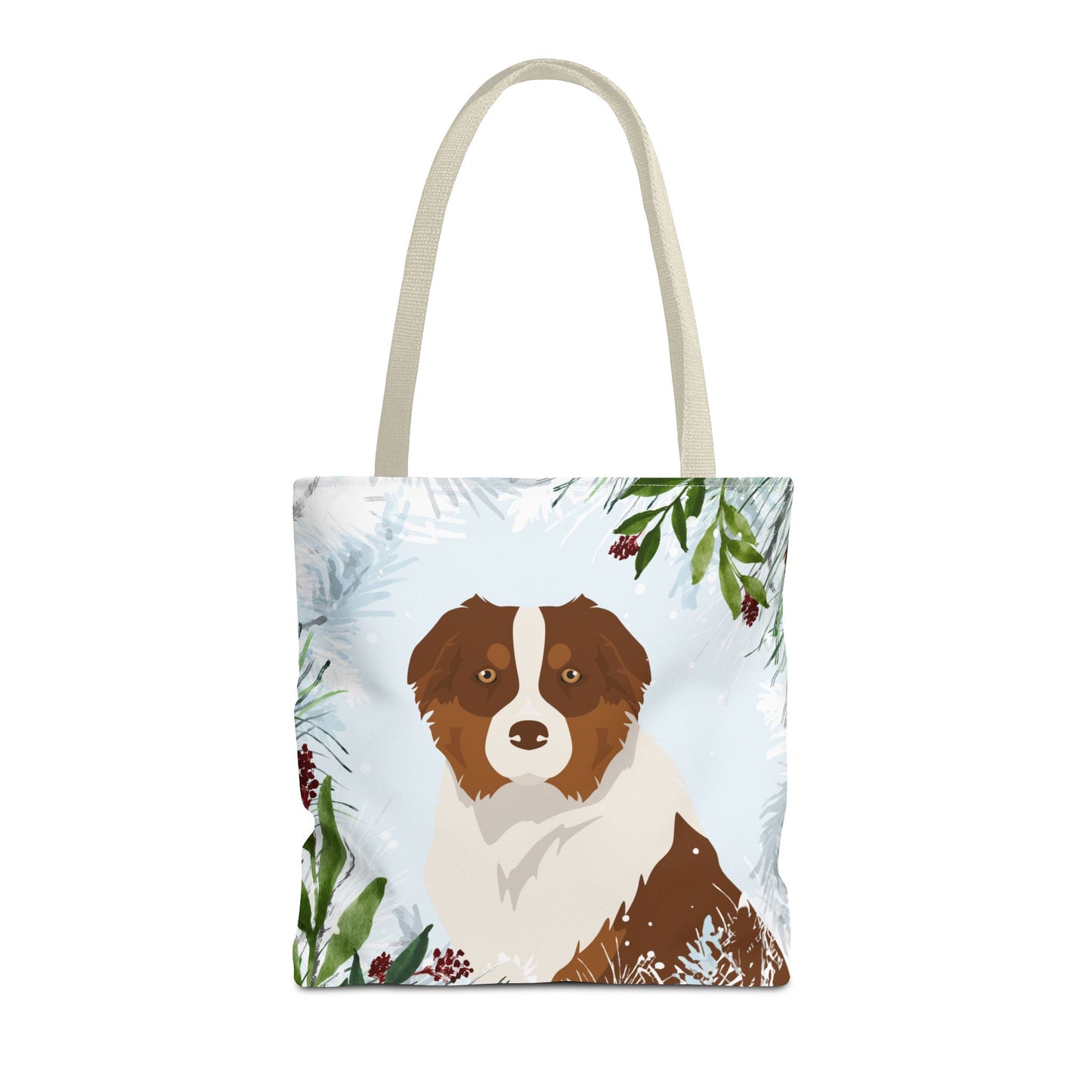 Australian Shepherd Dog Christmas Holiday Tote Bag 16x16