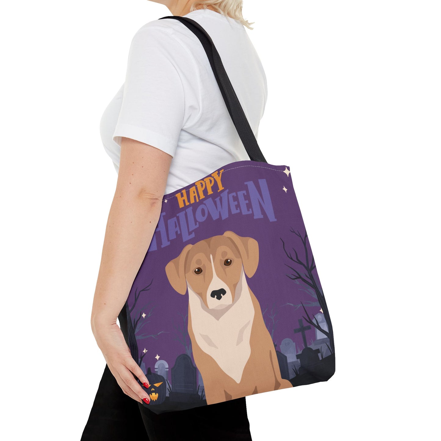 Austrian Pinscher Dog Happy Halloween Tote Bag 16x16