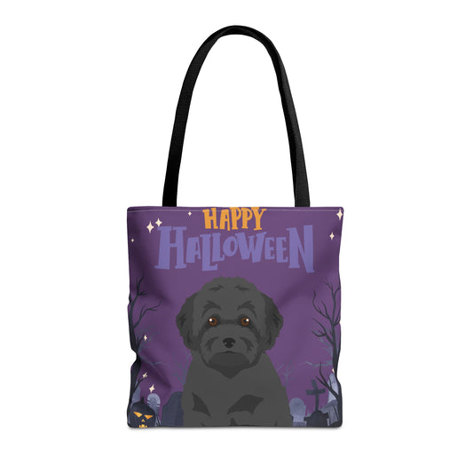 Toy Poodle Dog Happy Halloween Tote Bag 16x16