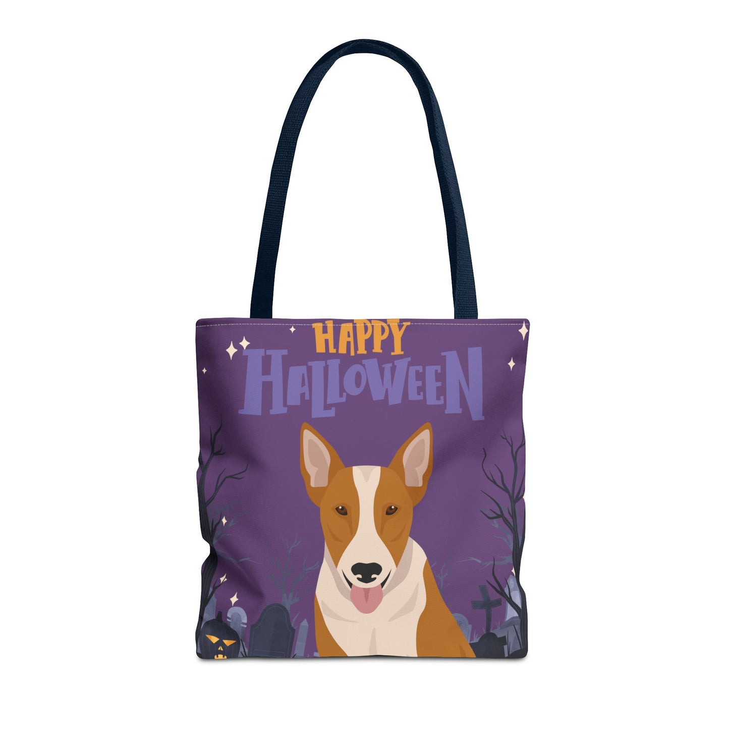 Bull Terrier Dog Happy Halloween Tote Bag 16x16