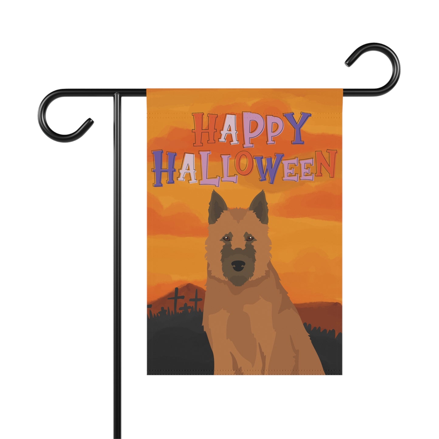 Belgian Laekenois Dog Halloween Garden Flag