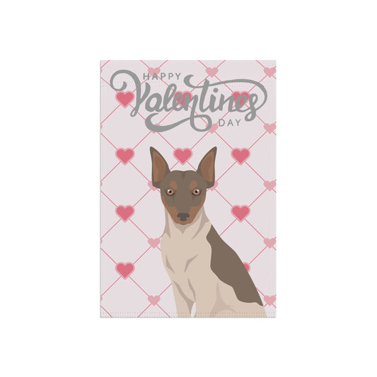 Brazilian Terrier Dog Valentines Day Garden Flag