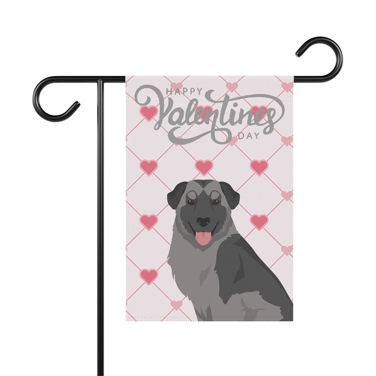 Carpathian Shepherd Dog Valentines Day Garden Flag