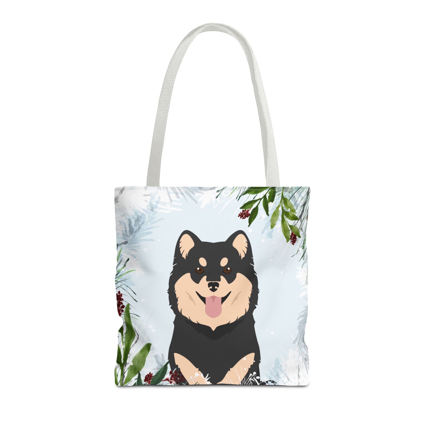 Finnish Lapphund Dog Christmas Holiday Tote Bag 16x16