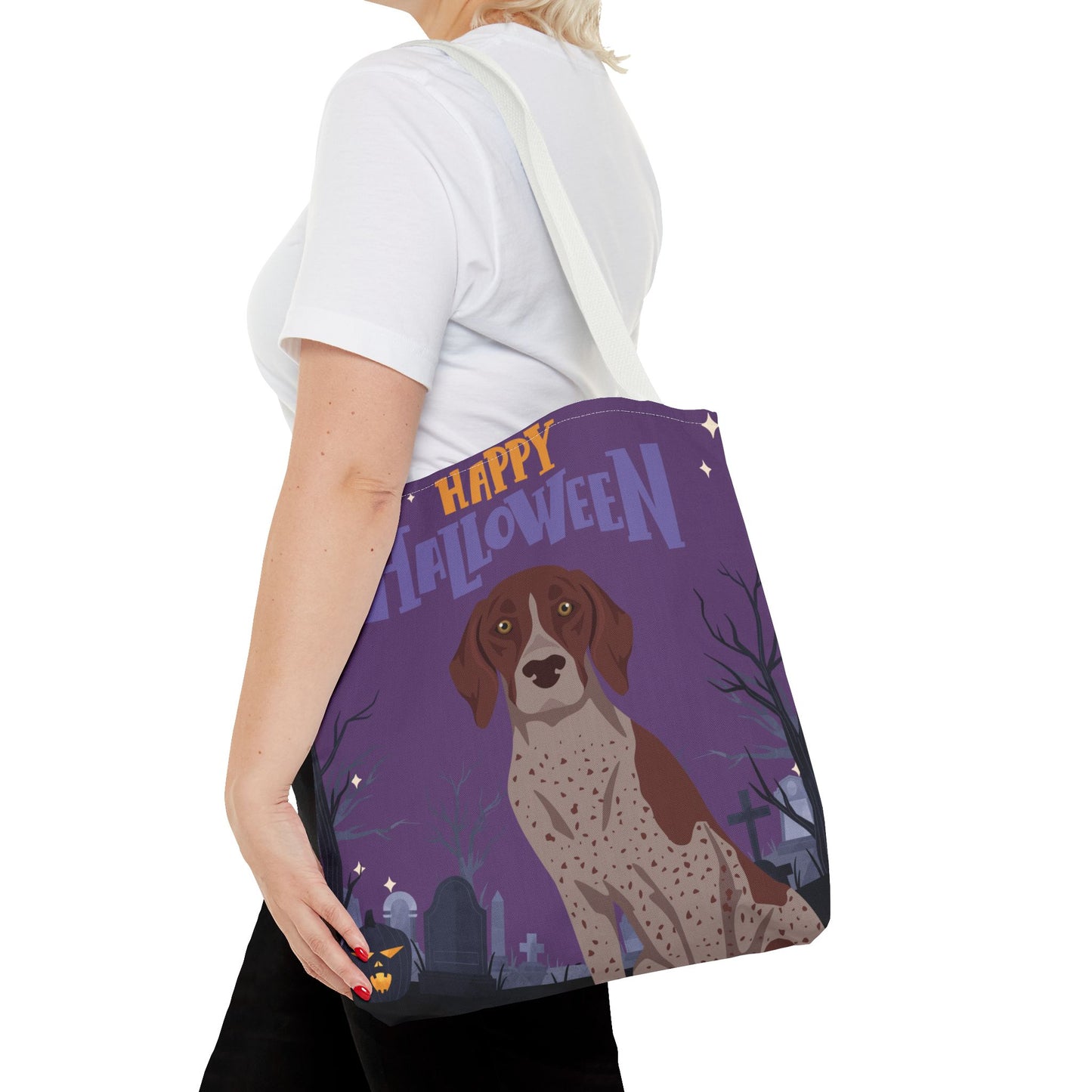 German Shorthaired Pointer Dog Happy Halloween Tote Bag 16x16