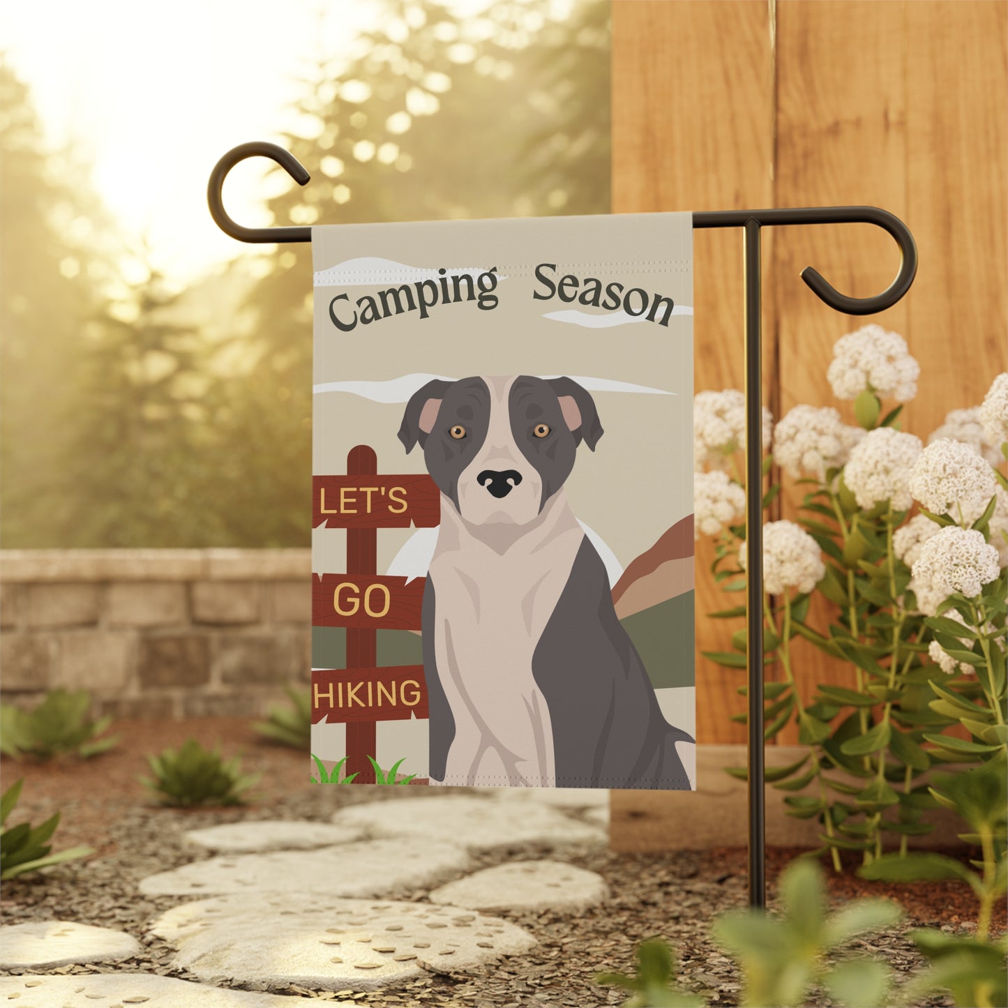 American Staffordshire Terrier Dog Camping Garden Flag