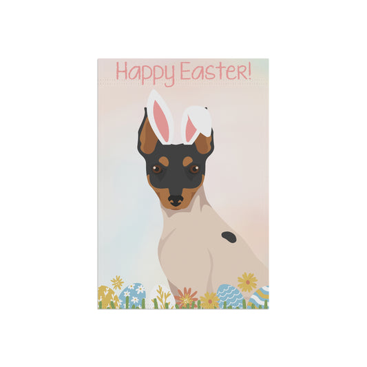 Toy Fox Terrier Dog Happy Easter Garden Flag