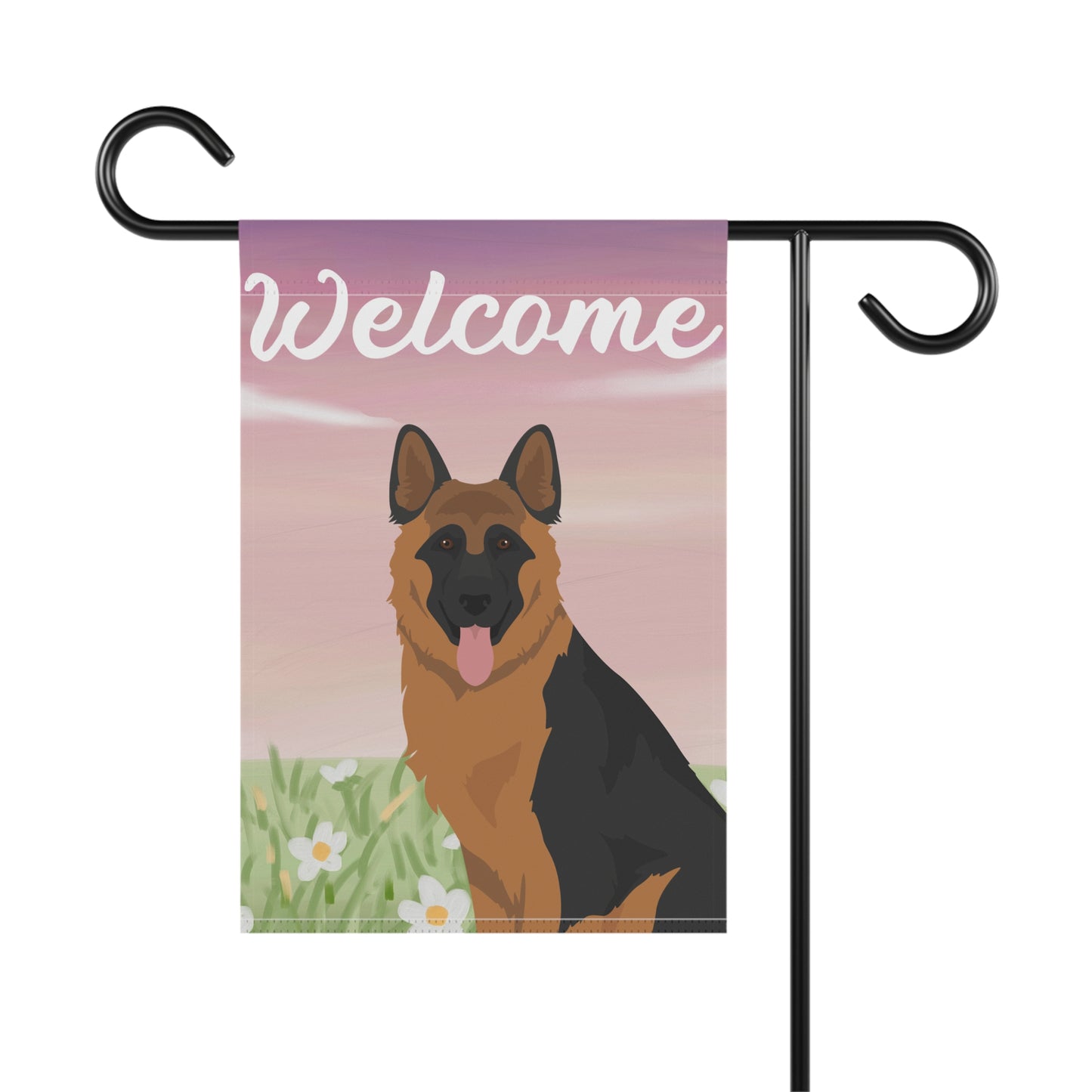 German Shepherd Dog Welcome Garden Flag