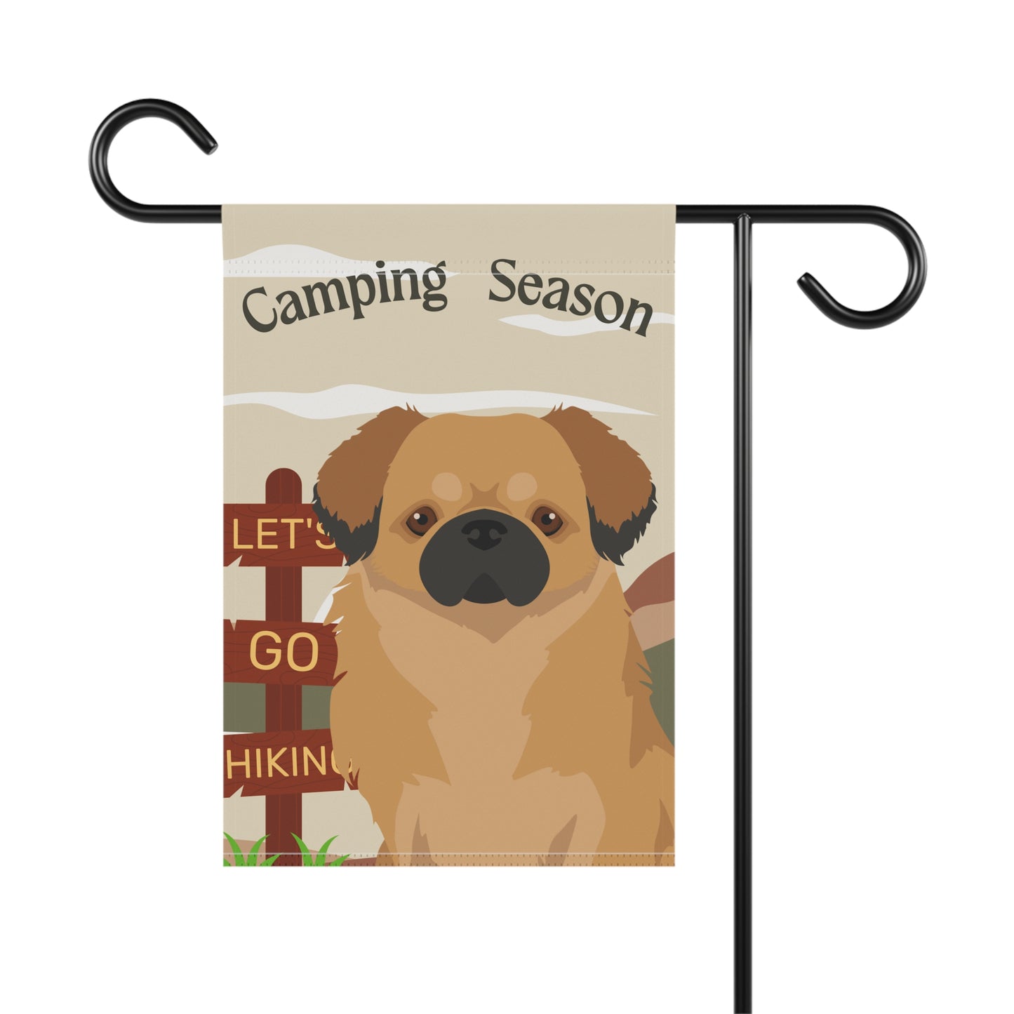 Tibetan Spaniel Dog Camping Garden Flag