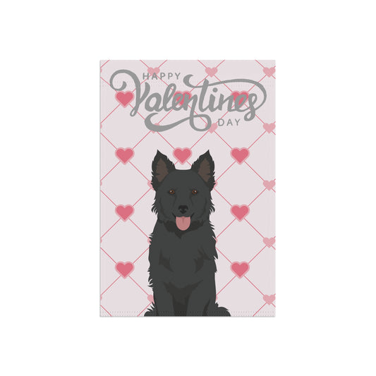 Mudi Dog Valentines Day Garden Flag