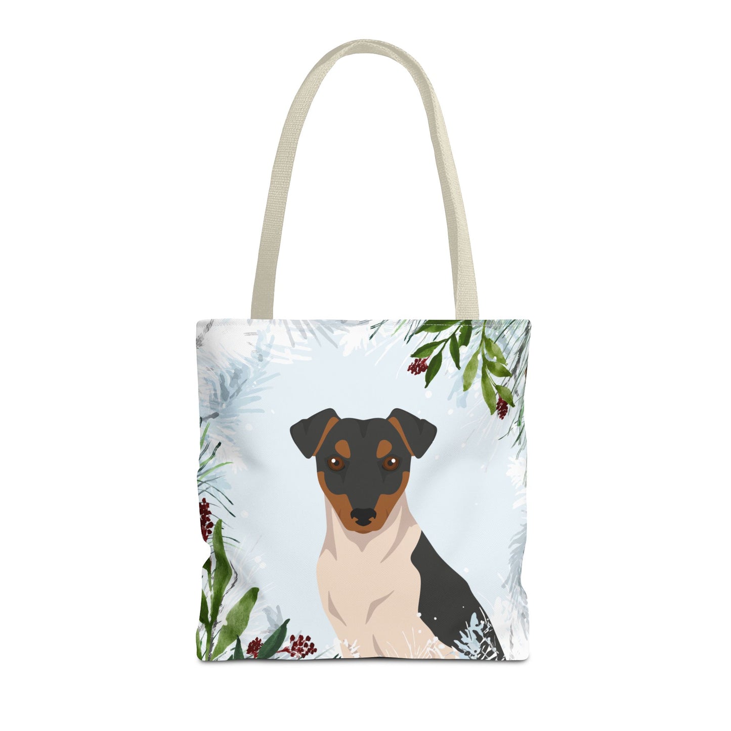 Brazillian Terrier Dog Christmas Holiday Tote Bag 16x16