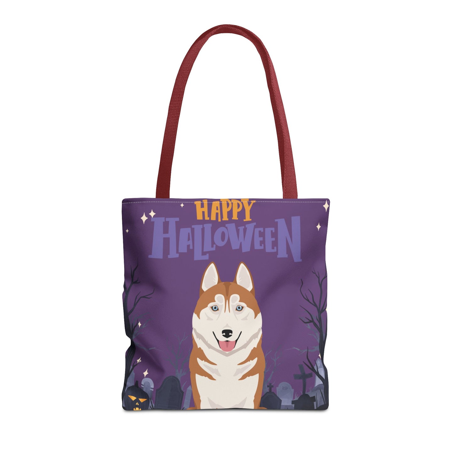 Siberian Husky Dog Happy Halloween Tote Bag 16x16