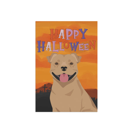 Staffordshire Bull Terrier Dog Halloween Garden Flag