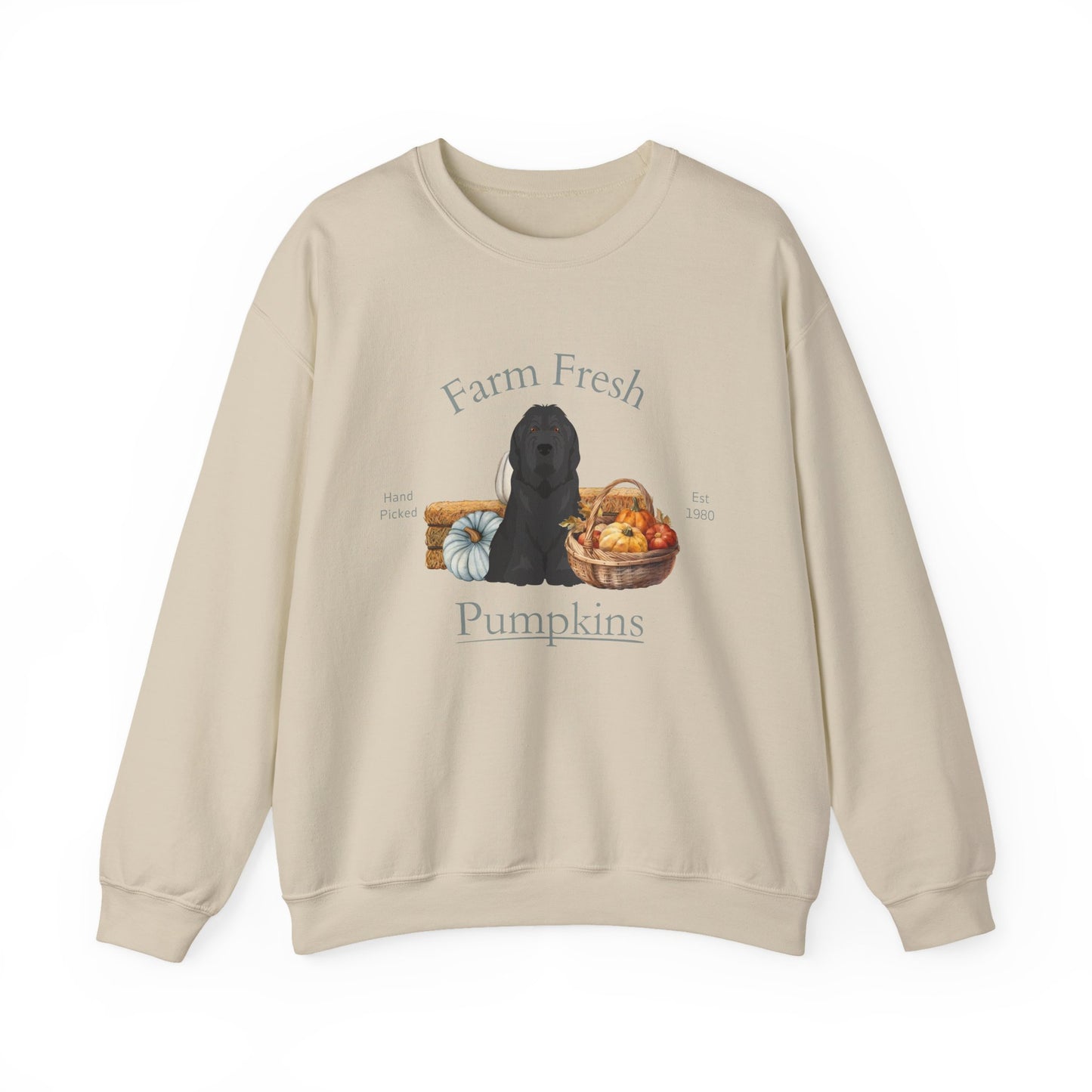 Briard Dog Fall Farm Fresh Unisex Heavy Blend Crewneck Sweatshirt